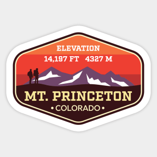 Mt Princeton Colorado 14ers Mountain Climbing Badge Sticker